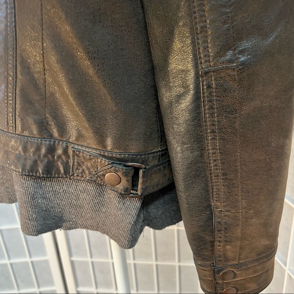 HEI HEI Anthropologie faux brown leather jacket size small. - Picture 5 of 11